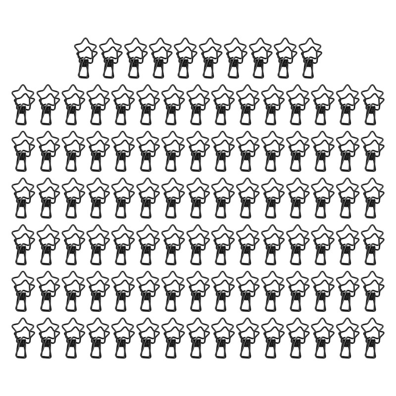 100Pcs Paper Binder Clips Cute Star Shape Metal Small Binder