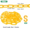M METERXITY Plastic Barriers Chain, 5Ft Length Yellow Plastic Waterproof