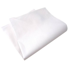 TigerTie - Pocket Square Made of 100% Cotton in White Pure White Plain - Pochette Decorative Cloth Size 33 x 33 cm, White pure white
