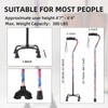 YOKABOZE Walking Cane for Women & Men, Folding Offset Quad