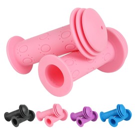 RAFIYU Children's Bicycle Grips 1 Pair 22 mm Impact Protection Children's Bicycle Grips Non-Slip Soft Rubber Children's Bicycle Accessories Long 105 mm for Scooter, Tricycle, Children's Balance Bike,