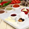 i BKGOO White Large Tray,Melamine Serving Tray with Handles, Set