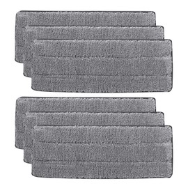 HUYIWEI Mop Pads, Pack of 6 Microfibre Cleaning Pads, Replacement Mop Pads, Reusable Mop Pads, for Flat Mop, Velcro Mop