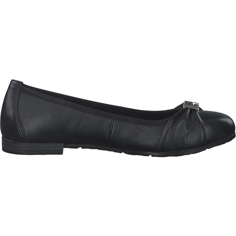 MARCO TOZZI Women's 2-2-22102-20 Ballet Flats, black
