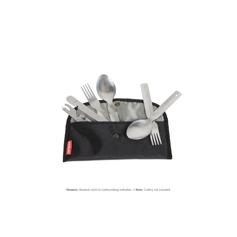 Tatonka Cutlery Bag - Storage Bag for Camping Cutlery, black,