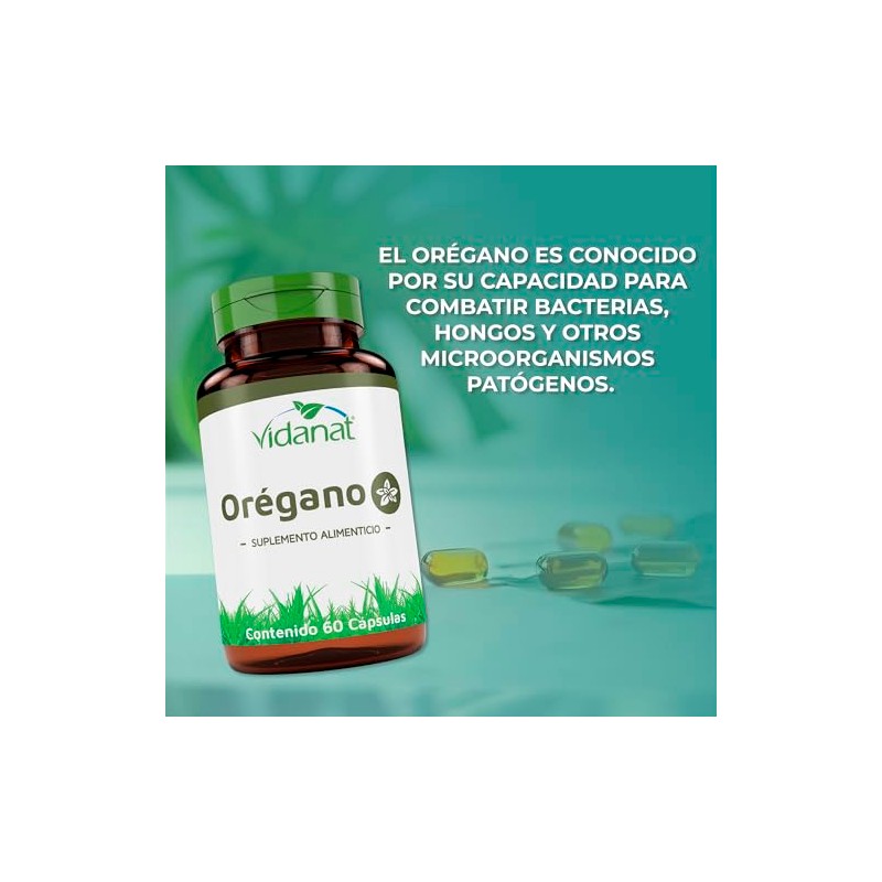 Vidanat Orégano – Suplemento Alimenticio en Cápsulas | 60 Piezas