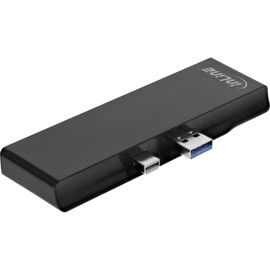 InLine 35393 MultiHub, Surface Pro 4/5/6, 3-Port USB 3.2 Type-A Female, HDMI 4K, Card Reader, Black