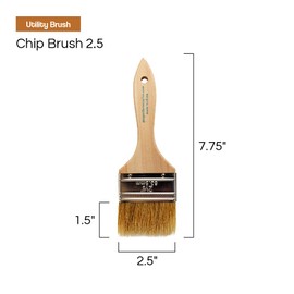 Vermeer Chip Paint Brushes - 96-Pack - 2.5" Chip Brushes for Paints, Stains, Varnishes, Glues, & Gesso - Home Improvement - Interior & Exterior Use