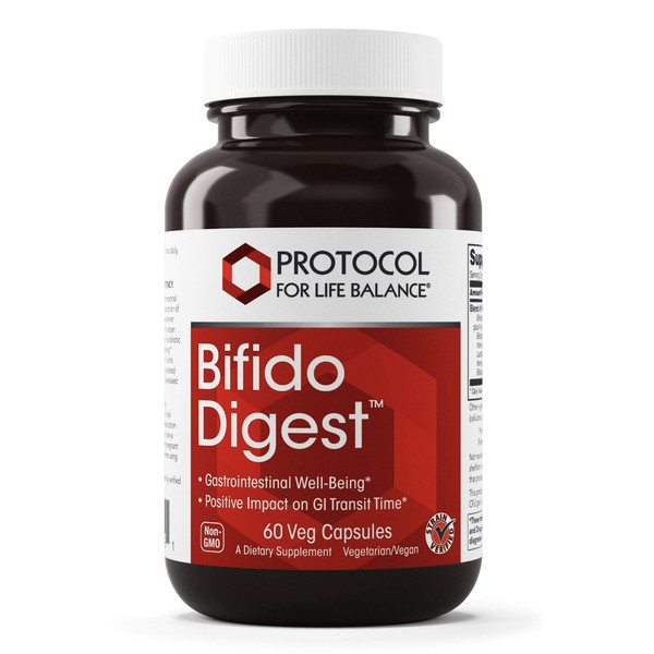 Protocol For Life Balance - Bifido Digest - Supports Gastrointestinal Well-Being and Transit Time, Immune System Support, Colon Health Support - 60 Veg Capsules