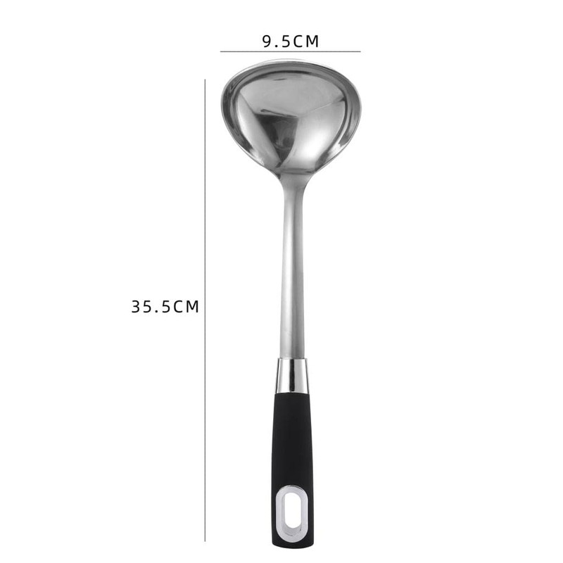 Royal Cuisine Stainless Steel Soup Ladle Spoon with Soft Grip