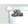 Teddy Bear Toilet Flush Handle in Satin Pewter Finish-Front Mount
