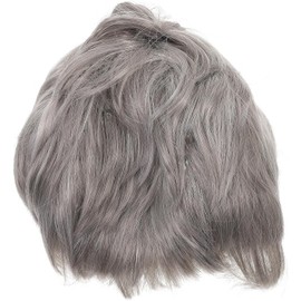 ibasenice Peluca para Hombre Gris Corto y Tupé de Cosplay para Disfraz y Fiesta Peluucas Cortas para Hombre Accesorio Versátil para Anime y Uso Diario