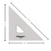 Pro Art 6-Inch 45/90-Degree Triangle, Smoke