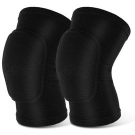 AOZUO 2 Pcs Volleyball Knee Pads, Soft Breathable Knee Guards for Women Men Shock Absorbing Knees Protective Soft Cushion Knee Support Knee Braces for Basketball Volleyball Football Dance(M Size)