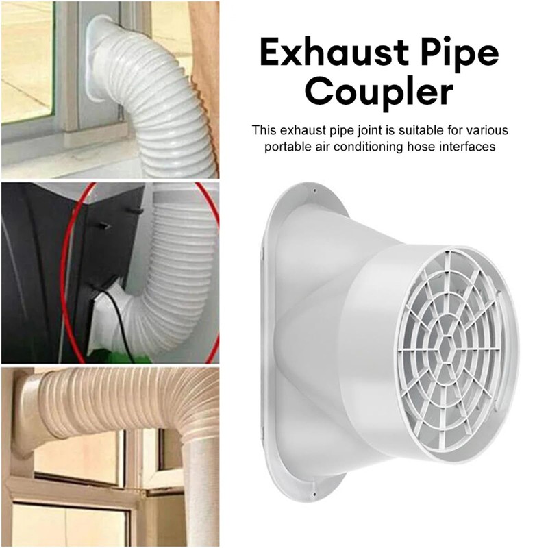 Exhaust Hose Adapter with Protective Net, Window Adaptor Window Nozzle