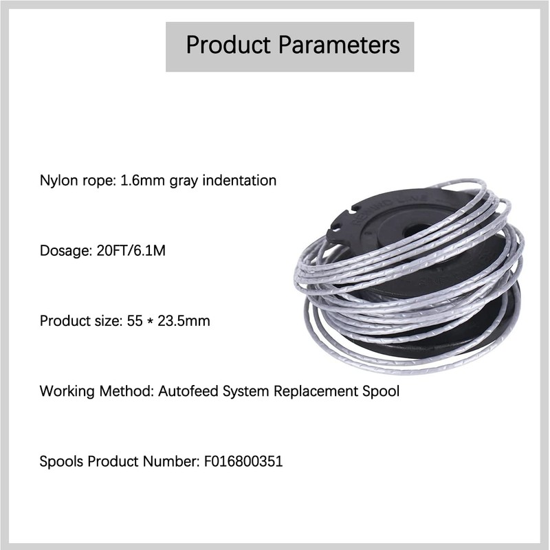 MOECSHSY Strimmer Spool for Bosch, Strimmer Wire, Trimmer Spool Line