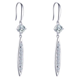 Earrings for Women, Anniversary Birthday Gifts for Wife Girlfriend, 2.0 Carat Moissanite Earrings, Anniversary Jewelry Present for Wife, Birthday Christmas Valentines Gifts