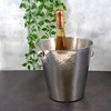 Ice Bucket Hammered Stainless Steel Drink Wine Party Chiller Champagne