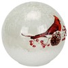 Mark Feldstein & Associates Cardinal on Pinecone Crackle Glass Small