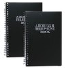 Iconikal Address and Telephone Book, Black, 8 x 5 inches,