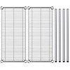 PRO&Family 14" x 30" NSF Chrome 2 Wire Shelf Kit