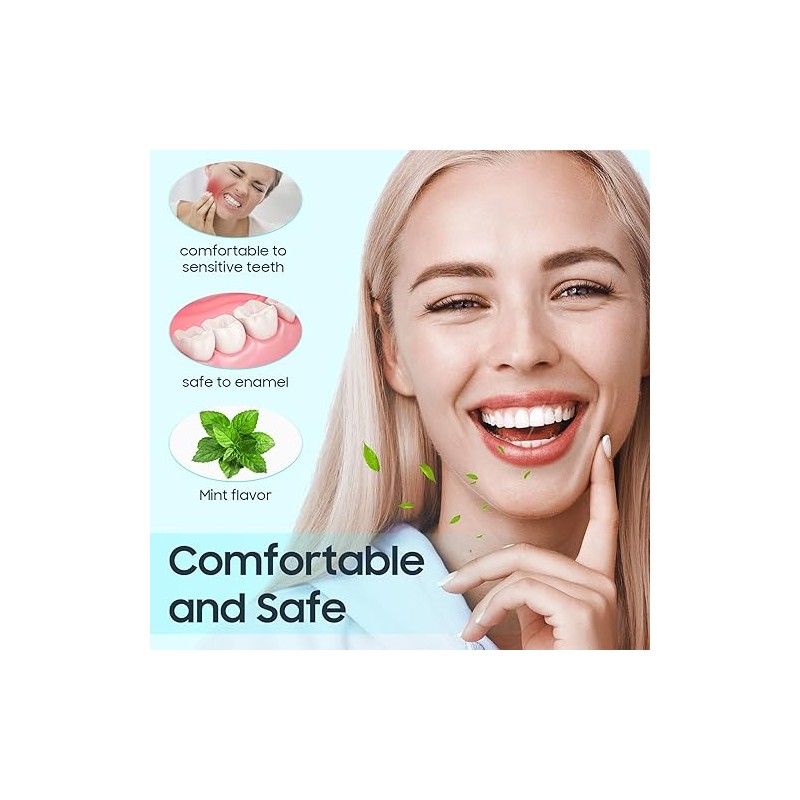 Tiras Blanqueadoras Dientes Sensibles Piezas Kit Completo Fácil Usar Resultados