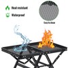 GARLLEN Folding Grill Table, Portable Barbecue Table with Triangular Support,