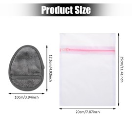 Vylro 12 Stücke Abschminkpads Waschbar,Grau Wiederverwendbare Wattepads,Wiederverwendbare Abschminkpadsmit Wäschesack,Wattepads Wiederverwendbar für Entferner,Die Gesichtsreinigung und Hautpflege