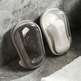 LAKYMIE Soap Dish Soap Box Soap Container Soap Box Travel Soap Holder with Lid and Cleaning Brush