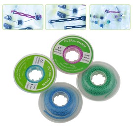 Orthodontic Dental Elastic Ultra Power Rubber ChainShort Type 10 Color Power Chain for Braces Orthodontic (10pcs Long)