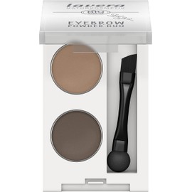 lavera Eyebrow Powder Duo - Natural Cosmetics - Talc Free - Vegan - Free from Silicones - Free from Mineral Oil - With Mineral Colour Pigments & Organic Jojoba Oil - 2 x 0.8 g