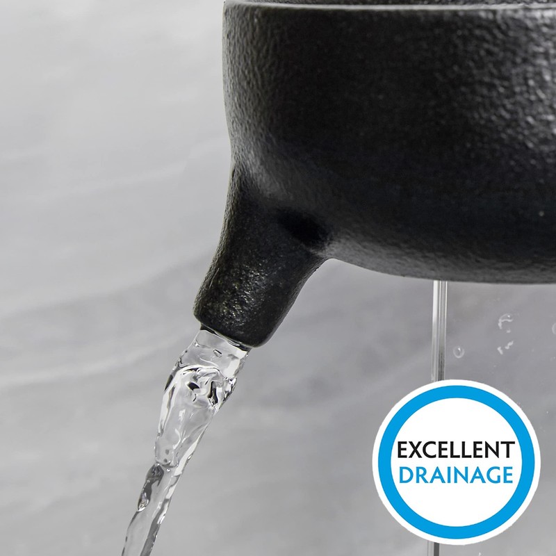 Self Draining Soap Dish, Ceramic Soap Dish with Drain for