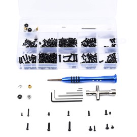 FPVDrone RC M2 M2.5 M3 Screws Bolt&Nuts Set Cross Sleeve Allen Wrench Swing Arm Pins Kit for Wltoys 144001 1/14 RC Car Spare Parts(316PCS)