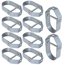 Highcraft IDM-FQ01-10 Clevis Hanger Light Duty Epoxy Coated Steel, 1 in. 10 Pack, 1 inches, Chrome