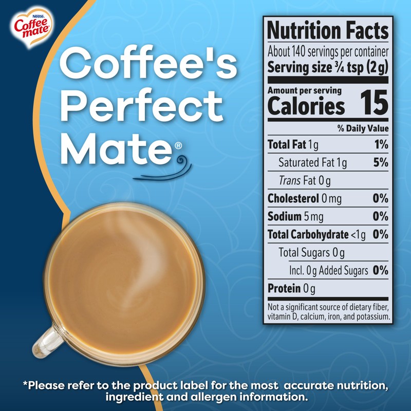 COFFEE-MATE French Vanilla Zero Sugar Powder Coffee Creamer 10.2 oz.