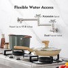 Aktines Pot Filler Faucet with Knob Switch, Wall Mount Over