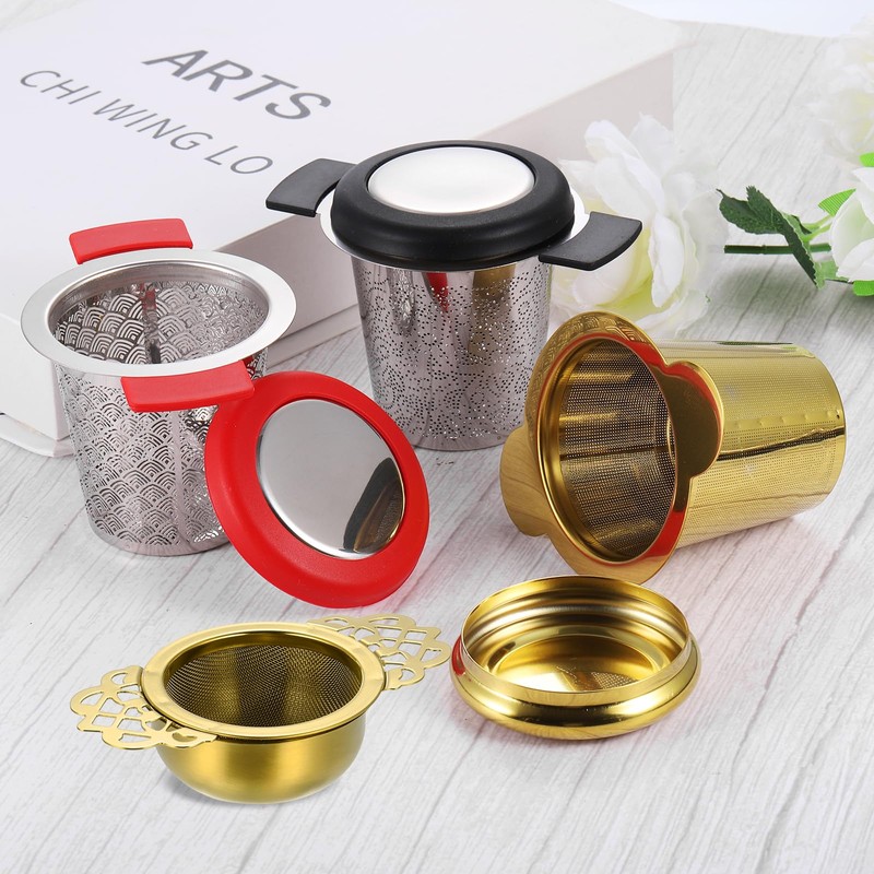 sourcing map 1 Pcs Tea Infuser Filter with Drip Bowl,