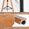 LOKKHAN Adjustable Height Swivel Bar Stool - Industrial Rustic Style,