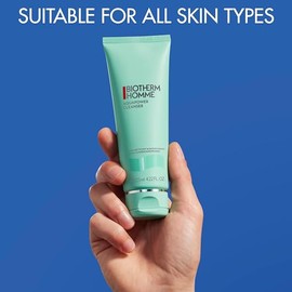 Biotherm Biotherm Homme Face Wash for Men, Aquapower Foaming Face Cleanser for Skin and Beard, Ultra Cleansing and Refreshing, Normal to Combination Skin, Paraben-Free, 125 ml