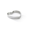 DE BUYER PERFORATED TART RING, Heart, in Stainless Steel, 0.75-Inch