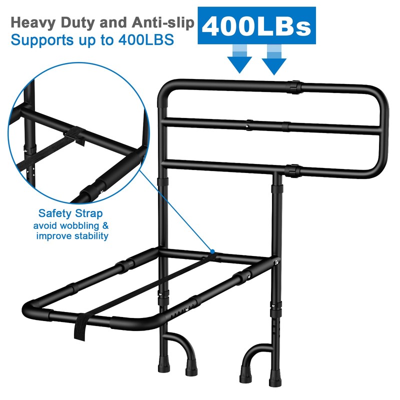 KingPavonini Bed Rails for Elderly Adults Safety with 9 Level