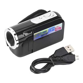 Kids Digital Video Camera, 1080P 16M 16X Digital Zoom DV Recording Camcorder with 2Inch TFT LCD Sceen Toy for Photography Shooting/Holiday (Black)