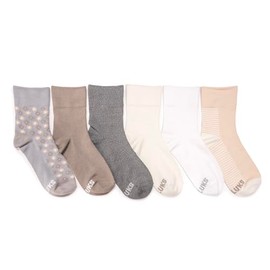 MUK LUKS Women's 6 Pack Whisper Soft Crew Socks, Warm Pack, OS (6-11)