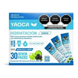 Yaoca Hidratacion En Polvo Mora Az-limón 30sobres De 16g Sfn                                                                                          