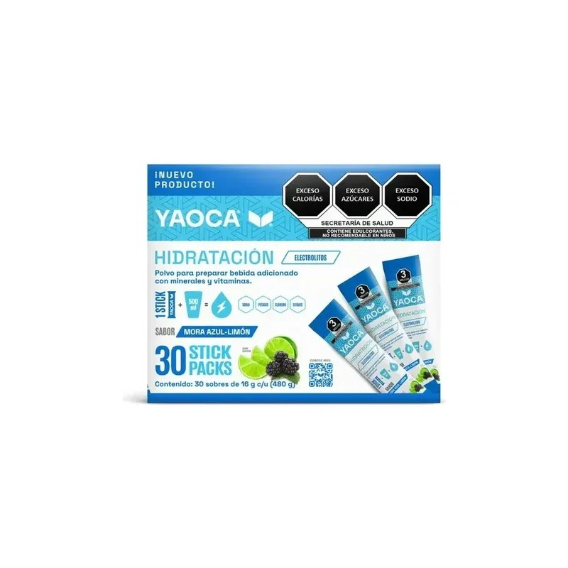 Yaoca Hidratacion En Polvo Mora Az-limón 30sobres De 16g Sfn