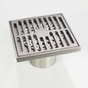 PHASAT Brass Floor Drain Contemporary 4 inches Square, with Removable