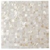 Splashback Tile MOPWHTSQSMLSPRL Mother of Pearl Serene White Squares 12