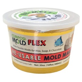 ComposiMold Flex Reusable Mold Making for Chocolate Molds, Soap, Low Melt Wax and Flexible Mold Making 20oz