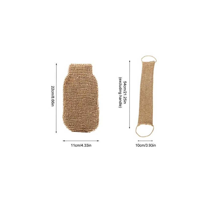 Piezas Correa Lavaplatos Guantes Exfoliantes Crin Cáñamo Natural Esponja Exfoliante