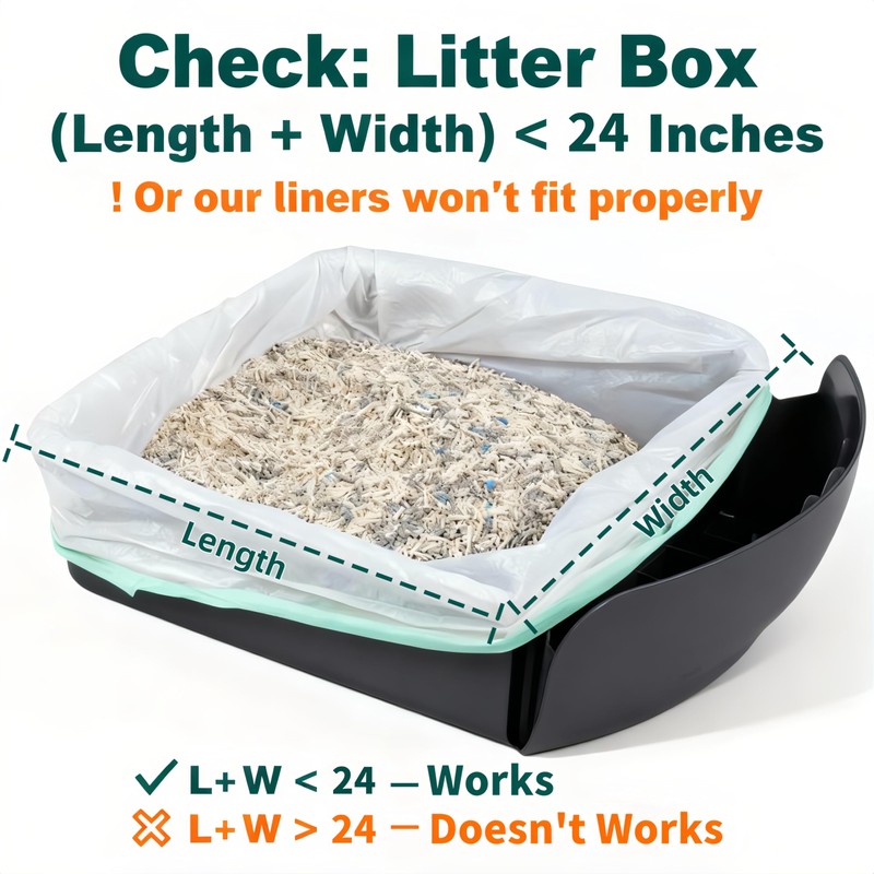 120 Count Cat Litter Box Liners Compatible with Litter Robot